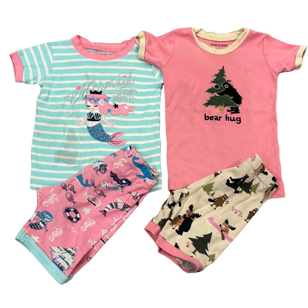3/$10: Little Blue House Pajama Set x2